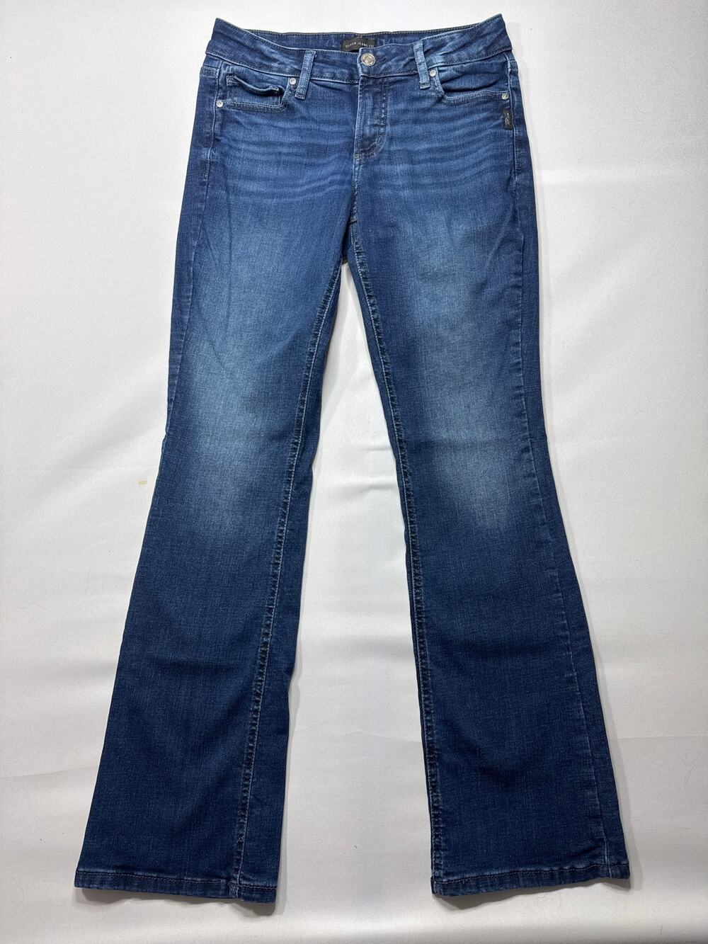 Silver‎ Jeans Co. Women's Elyse Slim Bootcut Blue Stretch Jeans - 29x33 (29x32)